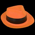 Chapeau Al Capone fluo UV