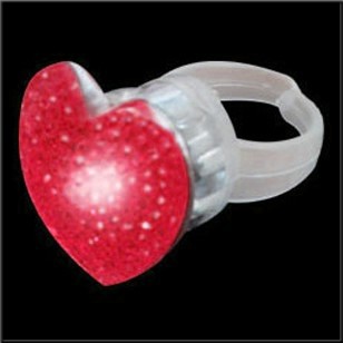 Bague lumineuse clignotante à led - Modèle Coeur