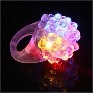 Bague silicone lumineuse multicolore à led