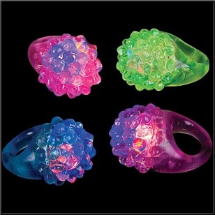 Bague silicone lumineuse multicolore à led