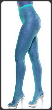 Collants résille fluo UV vert