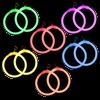 Boucles d'oreilles rondes créoles lumineuses fluo Glowstick