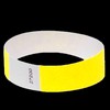 Bracelets de contrôle et identification TYVEK fluo couleur Jaune