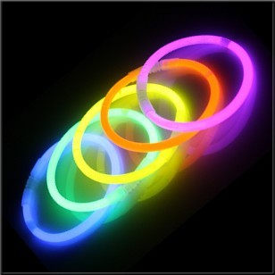 Bracelets lumineux fluo Glowstick multicolores