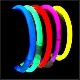 Bracelets lumineux fluo Glowstick multicolores