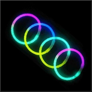 Bracelets lumineux fluo Glowstick bicolores