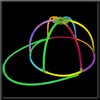 Casquette lumineuses fluo Glowstick multicolore
