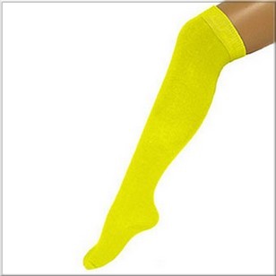 Chaussettes longues fluo UV jaune