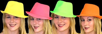 Chapeau Tissu Justin fluo UV - 4 couleurs