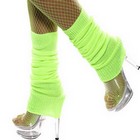 Chaussettes de danse fluo UV verte