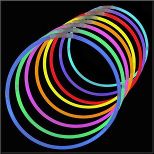 Colliers lumineux fluo Glowstick unicolores