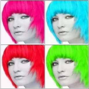 Coloration semi permanente pour cheveux fluo