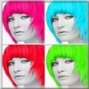 Coloration semi permanente pour cheveux fluo