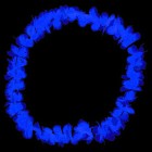 Collier Hawaïen fluo UV Bleu
