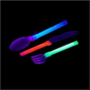 Couverts lumineux fluo Glowstick