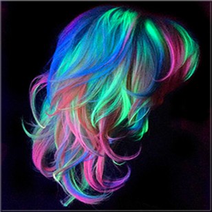 Mascara pour cheveux fluo