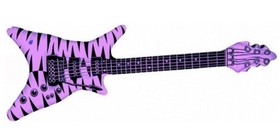 Guitare Gonflable Rose fluo