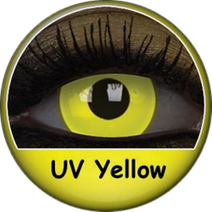 Lentilles Fluo UV Jaunes