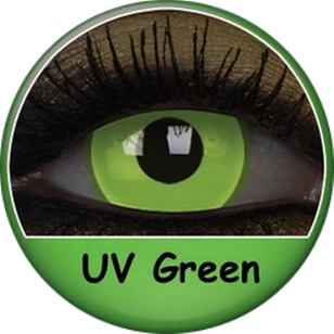 Lentilles Fluo UV Vertes