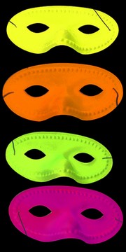 Masque fluo UV Loup 4 couleurs