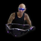 Lunettes noires de soleil lumineuses à Leds Multicolores