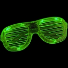 Lunettes lumineuses à Leds Rappeur Couleur: Vert