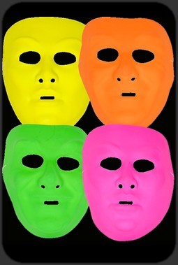 Masque fluo UV 4 couleurs