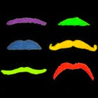 Moustaches fluo UV