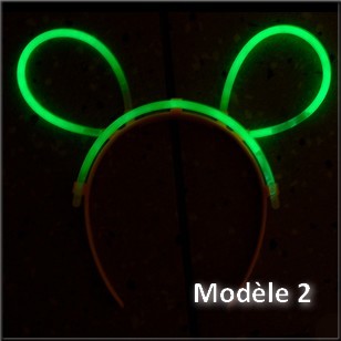 Oreilles lumineuses fluo Glowstick