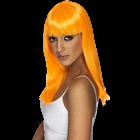Perruque Glamour fluo UV Orange