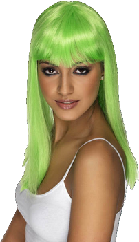 Perruque Glamour fluo UV Verte