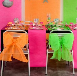 Chemin de table Fluo UV 12cm - Couleur: Jaune